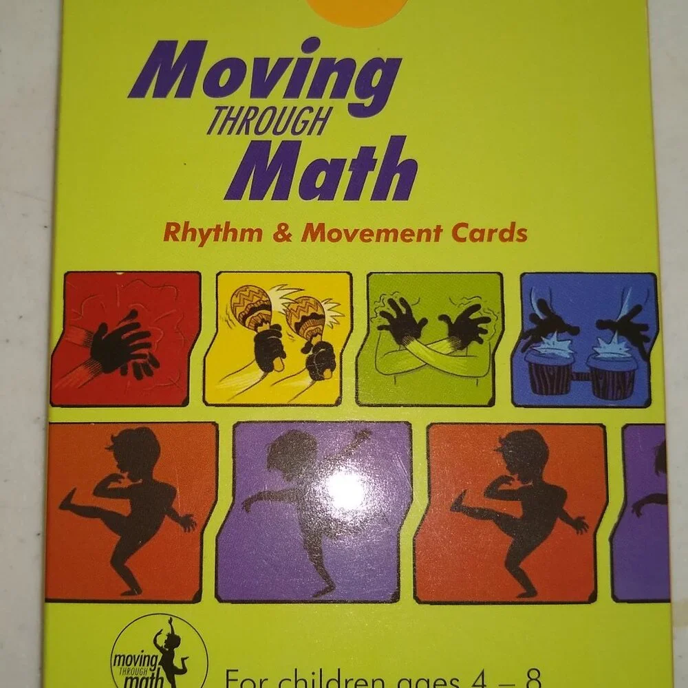 Moving through math 50 rhythm & movement & 4 Activity cards by Marcia Daft New